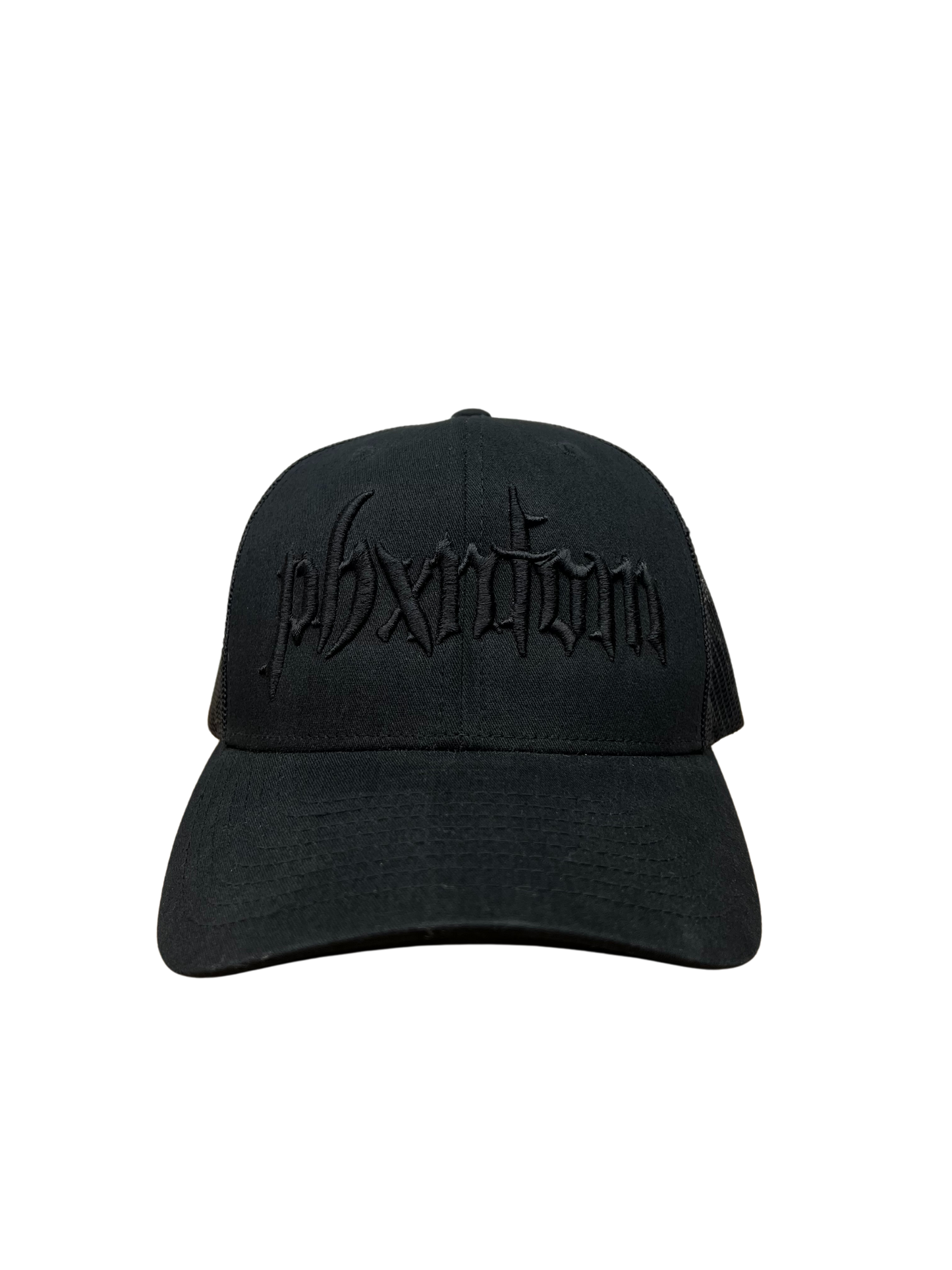 PHXNTOM TRUCKER HAT - BLACK & BLACK