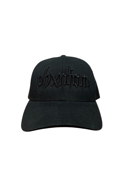 PHXNTOM TRUCKER HAT - BLACK & BLACK