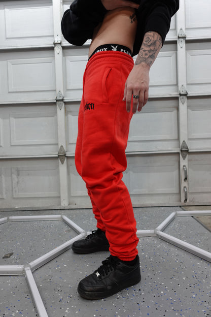 LOGO SWEATS - RED & BLACK