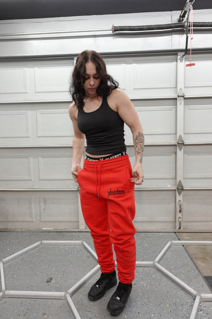 LOGO SWEATS - RED & BLACK