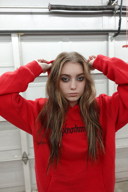 LOGO HOODIE - RED & BLACK