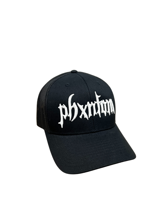 PHXNTOM TRUCKER HAT - BLACK & WHITE