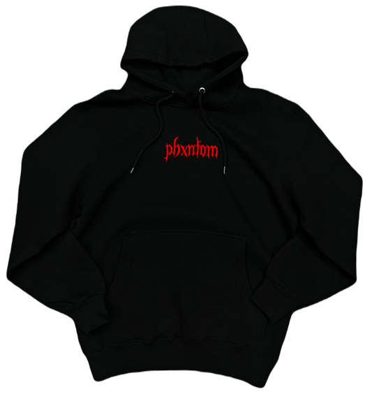 LOGO HOODIE - BLACK & RED